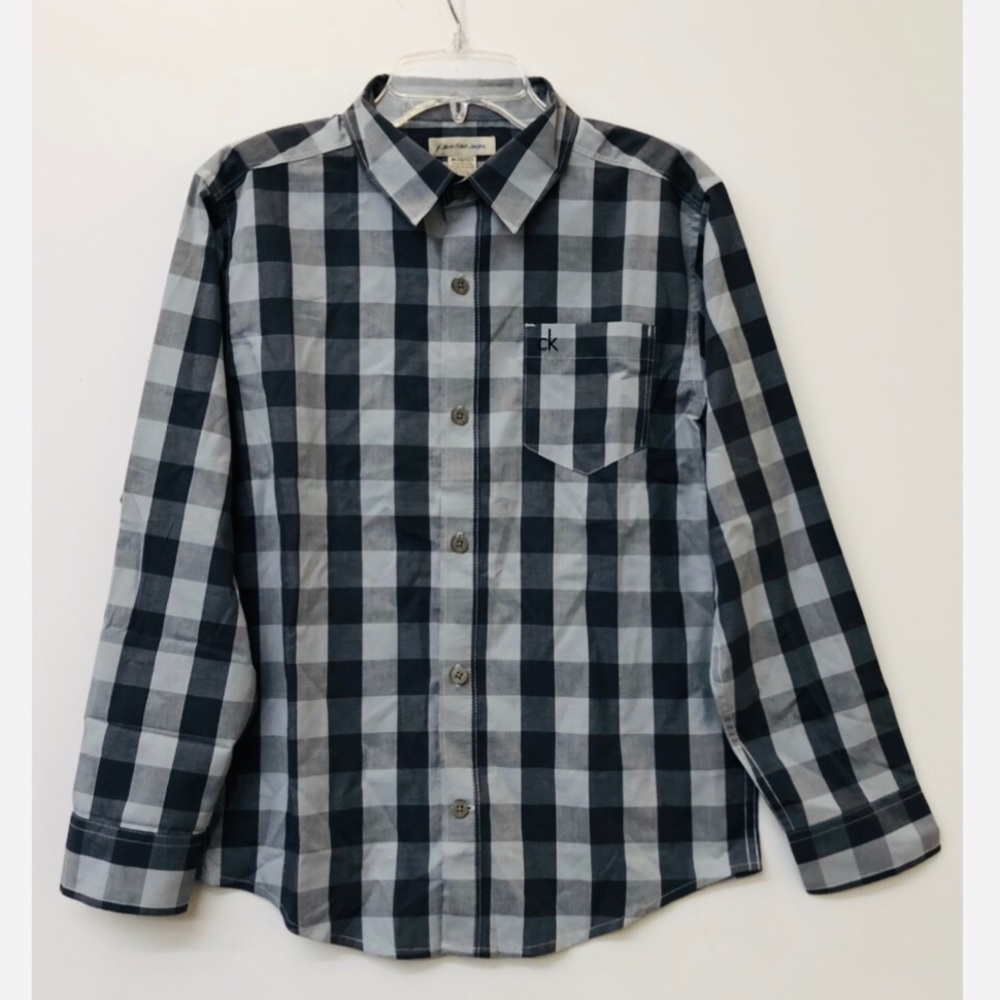🆕Boys CALVIN KLEIN JEANS Button Down Size M